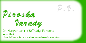 piroska varady business card